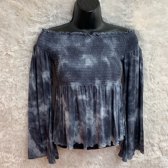 American Eagle Tie Dye Off The Shoulder Top. - Picture 2 of 6